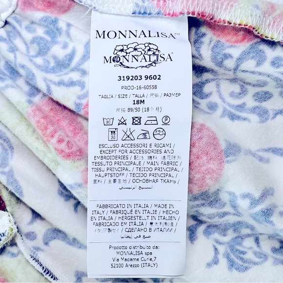 ♥️HP Monnalisa Strawberry Shortie Romper 18M Red White Blue Bow Snaps Worn Once - Picture 4 of 10